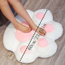 60 厘米卡哇伊猫爪毛绒玩具可爱柔软填充毛绒靠垫椅子沙发屁股垫适用于家庭房间装饰办公室药丸客厅卧室