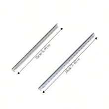 Regla triangular transparente para dibujar y medir, estilo simple, con escala 3D, 15cm/20cm, adecuada para exámenes y uso de oficina, regla triangular de plástico transparente para volver a la escuela - transparente - Ver 5