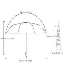 1pc Korean Style Fresh Folding Umbrella With Hand-Opening, UV Protection Sunshade For Students - Multicolor - View 2