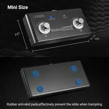 LEKATO無線翻頁踏板控制器平板電腦腳踏開關可充電 - 黑色 - 查看 11