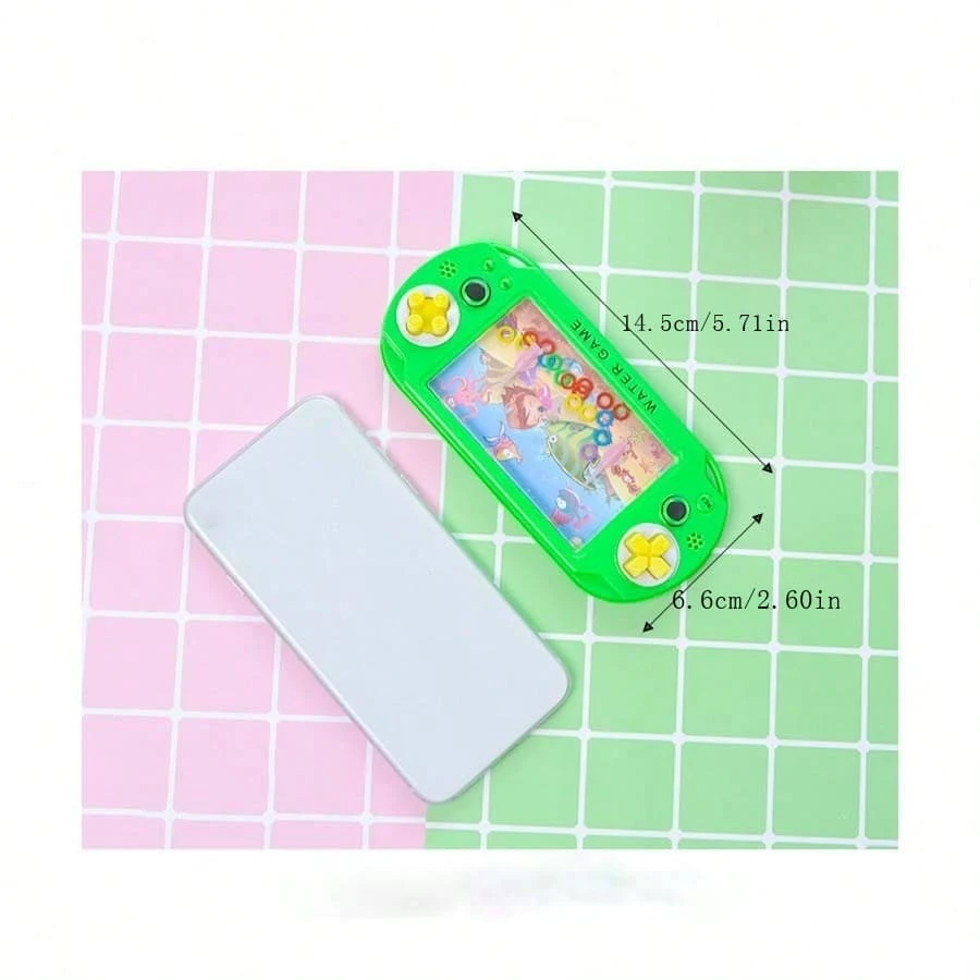 1pc Classic Water Press Bubble Machine Toy With Game Of Ring Toss