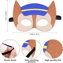 10 piezas de máscaras de animales de fieltro, máscaras de perro con patas, máscaras medias, máscaras de ojos para cumpleaños, máscaras de cosplay, para mascarada, Halloween, Navidad, cumpleaños