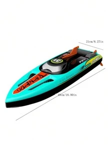 Thuyền điều khiển từ xa không chổi than lớn tốc độ cao 70KM/H Thuyền điều khiển từ xa 150M 360° Chống nước kép 7 đèn LED Mô hình thuyền tàu cao tốc RC - Màu xanh lam - Xem 12