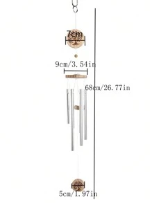 1pc Aluminium Wind Chimes, Memorial Wind Chimes For Garden Decoration, Garden Omaments - Silver - View 6