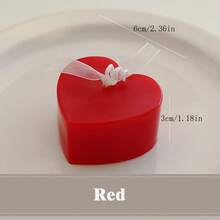 1入浪漫心形香薰蠟燭，完美用於婚禮小禮物、求婚、派對、家居裝飾等 - 彩色 - 查看 2