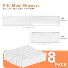 6/8pcs Drawer Divider, Adjustable Drawer Dividers For Clothes, Expandable Kitchen Drawer Organizer, Plastic Dresser Separators For Baby Clothes, 3.35"High, 10.91-20.67", Installed By Double-Sided Tape  Decorations   Autumn Decor Festival Decor Room Decor Home Decor Fall Decor Bedroom Decor
