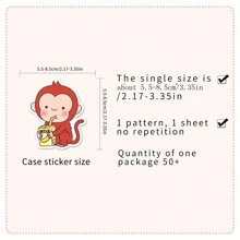50 Piece Funny Cute Monkey Waterproof Stickers DIY For Phones Laptop Skateboard Creative Graffiti Car Motor Sticker - Multicolor - View 2