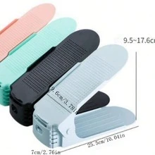 1pc/10pcs Adjustable Shoe Rack, Plastic Creative Shoe Storage Rack, Home Storage Box, Suitable For Entrance, Corridor, Living Room, Bedroom, Bathroom, Convenient Home And Dorm Storage Solution - Multicolor - View 8