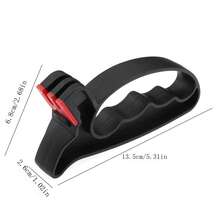 1pc Portable Multi-Functional Mini Knife Sharpener For Gardening, Outdoor, Kitchen Use, Handheld Stainless Steel Knife Sharpener - Black - View 3