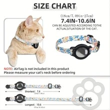 AirTag貓項圈，帶蘋果AirTag支架的貓項圈，帶鈴鐺的AirTag貓項圈，適用於女孩，男孩貓，小貓和小狗 - 彩色 - 查看 2