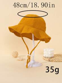 1pc Kids Spring/Summer Cute Solid Color Cartoon Bucket Hat, Soft Foldable Sun Protection Hat For Boys & Girls - 1PC - View 13