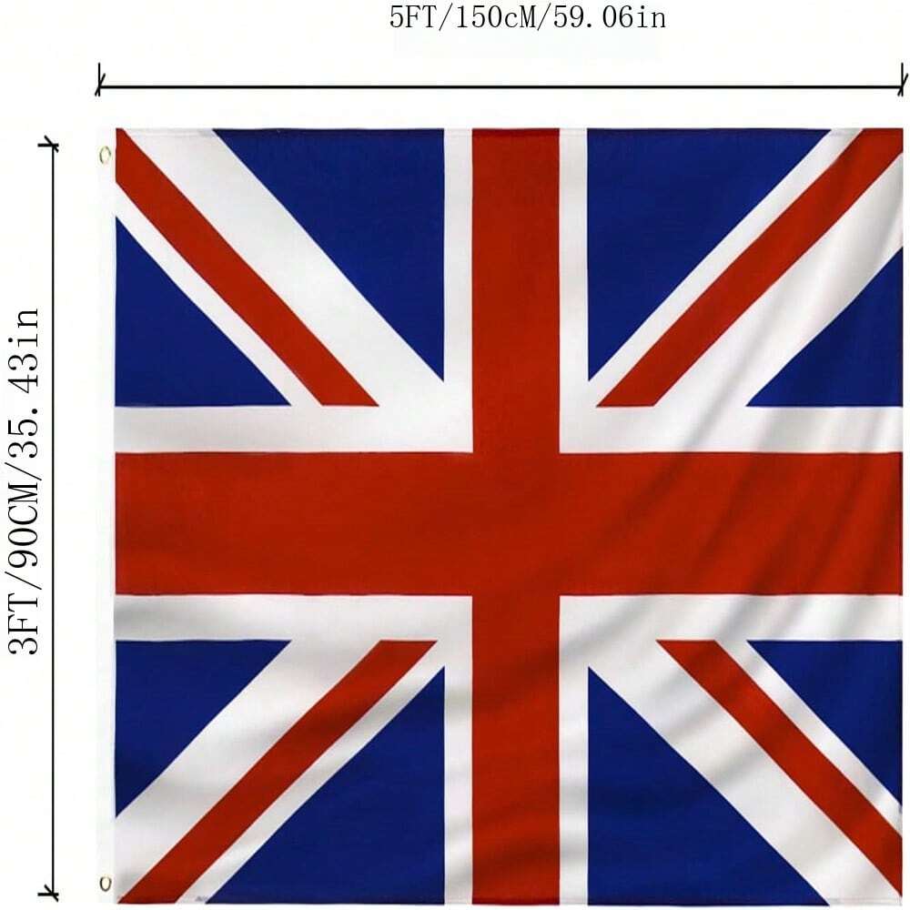 5 X 3FT Large Union Jack Flag Great Britain Fabric Polyester British GB Sport UK - Foto 8