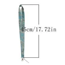 1入組梵高向日葵星空系列聚酯紐帶，可用於鑰匙、ID證、手機，具有雙面印刷設計和防滑頸帶 - 彩色 - 查看 2