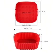 Tấm lót nồi chiên không dầu bằng silicon vuông Khay đựng cho nồi chiên không dầu 3-7QT chống dính có thể tái sử dụng Phụ kiện nướng lò vi sóng - Nhiều màu - Xem 2