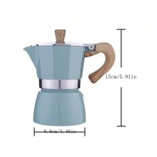 Máy pha cà phê espresso cổ điển, bình pha cà phê Moka Pot của Ý, bình pha cà phê nhỏ giọt cô đặc, dễ vận hành và vệ sinh nhanh, màu đỏ, dung tích 150ml cho 3 người - Nhiều màu - Xem 9