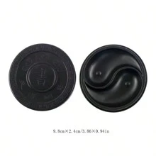 Ink Stone Calligraphy Inkstone And Brush Holder Japanese Chinese Black Supplies Ink Tray Ink Stack Blackcup Dipper Printing Plastic Tai Ji Plate FOR ART Students - Multicolor - View 2