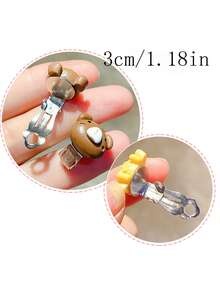 10pcs Non-Pierced Princess Earrings Set, Clip-On Flower Earrings For Girls' Cute Ear Accessories, No Need To Pierce Ears, Suitable For Daily Wear. - Multicolor - View 4