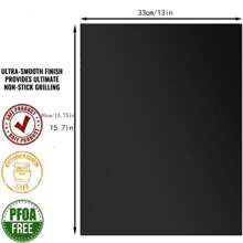 Tappetino antiaderente per barbecue, tappetino da forno, strumenti per barbecue, fogli per cottura alla griglia resistenti al calore, facilmente pulibili, strumenti per la cucina, 40 x 33 cm
