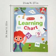 My First Learning Chart And Phonics Chart Set English Words Educational Poster Worksheet Learning Alphabet Numbers Fruit Vegetable Flashcards Worksheet CVC Vocabulary Building A4 FoldedSchool, Student,Stationery,School Supplies - Multicolor - View 2