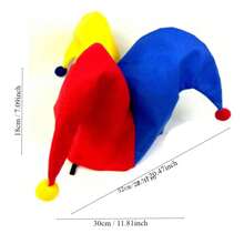 Accesorio de disfraz multicolor de arlequín de carnaval de Mardi Gras para fiesta de Halloween, sombrero gracioso, accesorios para disfraz y mascarada, 4 estilos para cosplay - Multicolor - Ver 3