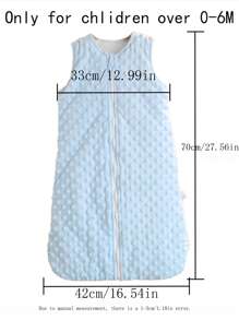 Newborn Baby Sleeping Bag, 0-6 Months, Quilted Velour Backless Vest Style Swaddle Wrap Blanket For , With Sleeveless And Anti-Kick Design