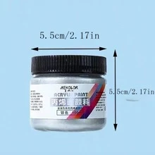 1 pieza de Pintura acrílica metálica de 100ml en color oro, plata o metálico para pintura acrílica impermeable con brillo perlado, Día de la Madre, regalo para mamá - Multicolor - Ver 2