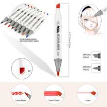 88/168 Colors Alcohol Based Markers, Fine & Broad Dual Tip Permanent Artist Art Markers Sketch Markers For Adult Kid Coloring Book, Illustration Highlighting And Underlining