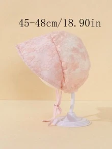 Un gorro vintage de encaje estilo palacio para niñas pequeñas, gorra India, cinta para la cabeza bordada para bebés de todas las estaciones, gorro para bebés - 1PC - Ver 7