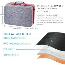 PS5 Carrying Case,PS5 Gaming Storage Bag,Xkimos EVA Travel Bag Compatible Playstation 5 Disc Console,Portable Cross-Body Hanging On A Suitcase Rugged,Waterproof,Large Capacity,PS5 Game Console (Grey) - Grey - View 3