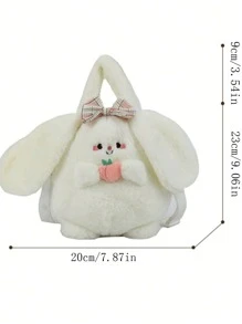 可爱水果娃娃手提包，卡通斜挎包，卡通可爱手提包，蓬松仿皮草单肩包，小号单肩包斜挎包