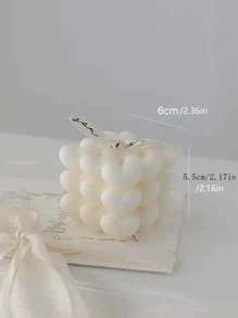 1pc Handmade Cubic Heart-Shaped Aromatherapy Candle Gift For Him, A Romantic And Unique Father's Day Gift For His Husband, A Valentine's Day Anniversary Birthday Gift For His Husband, A Novel Lavender Scented Soy Candle Valentine Day Gifts Graduation