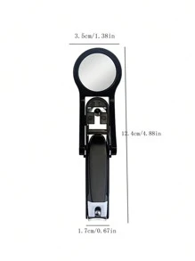 1 Stück Vergrößerungsglas Nagelknipser für Senioren, multifunktional, mit offener Klinge, spritzwassergeschützter Nagelknipser, Tasche, Organizer, Aufbewahrung