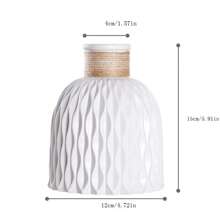 2 piezas Jarrones de plástico, minimalistas, modernos y creativos, de origami de cuerda, con patrón de ondas de agua, para decoración de sala de estar, mesa de comedor, jarrón seco, recipiente que no puede contener agua, decoración del hogar, jarrón de flores, centro de mesa, decoración de mesa - Multicolor - Ver 5