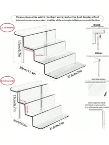 1 件透明亚克力组装楼梯甜品纸杯蛋糕桌面展示架，2-5 层糕点架，寿司拼盘，宴会冷菜分层架和甜品架蛋糕架蛋糕装饰纸杯蛋糕架蛋糕装饰蛋糕架婚礼装饰婚礼派对用品婚礼装饰婚礼配件婚礼蛋糕架 - 無色 - 查看 8