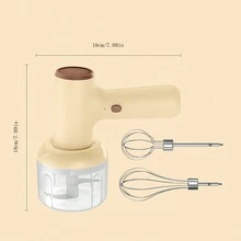 2-In-1 Cooking Machine Wireless Electric Mini Cooking Machine - Eggbeater Cream Blender - Handheld Charging Garlic Cooking Machine - Multicolor - View 5