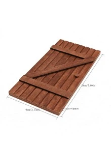 Christmas Decoration 23pcs Fairy Door Accessories Set, Miniature Wooden Fairy Door Kit With Door, Reindeer, Boots, Carpet, Lantern, Mailbox, Broom, Wreath, Ladder, Christmas Dollhouse Decoration,Miniature Doll House Accessories,Miniature Lights,Gaby Dollhouse - Multicolor - View 7