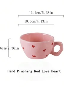 1 chiếc cốc gốm hình trái tim màu hồng theo phong cách Bắc Âu, cốc cà phê latte kiểu Mỹ cực kỳ hấp dẫn kèm cốc trà chiều thủ công để sử dụng tại nhà, quà tặng lễ hội, quà tặng sinh nhật, đồ dùng cho tiệc, thích hợp làm quà tặng cho bạn trai, bạn gái - Nhiều màu - Xem 9