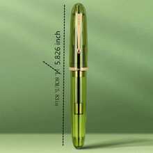 Jinhao 9019鋼筆限量版，心跳M號筆尖，綠色透明筆桶，適合書法和簽名 - 9019 - 查看 3