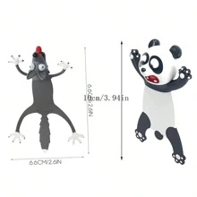 1 signet d'animal en 3D amusant et mignon, carte marque-page en PVC drôle de papeterie convient pour les étudiants, les adolescents, les garçons et les filles pour la lecture de fournitures de bureau et scolaires comme cadeau de fête d'anniversaire