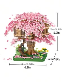 1 Bộ khối xây dựng 'Ngôi nhà hoa anh đào' - Nhiều màu - Xem 3