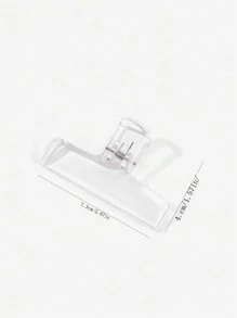 1pc Transparent Air-Sense Plastic Acrylic Clip Ins Style Student Stationery Jelly Clip File Account Clip Long Tail Clip Multi-Function Photo Clip / Creative Office Stationery Test Paper Clip Office Supplies Invoice Storage Clip School Supplies School Supplies For School Folder Back To School