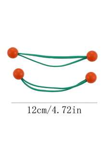 Bộ 2 dây buộc tóc hình kẹo Giáng sinh nhiều màu sắc, đính hạt cườm, độ đàn hồi cao, không làm hư tóc, phù hợp cho bé gái và trẻ em. - Nhiều màu - Xem 5