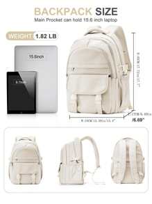 Wielowarstwowy i pojemny plecak, torba podróżna na rzeczy osobiste, zatwierdzony do lotu, plecak podręczny o dużej pojemności, plecak na laptopa z opcją wielokolorową, wodoodporna torba na bagaż podręczny, prosty i modny plecak podróżny unisex z paskiem na bagaż, plecak z ochroną kręgosłupa redukującą obciążenie, wygodny do dojazdów do pracy i szkoły, plecak podróżny na laptopa zatwierdzony przez linie lotnicze, minimalistyczny, wszechstronny plecak szkolny, plecak z nylonowej tkaniny, torba z ochroną kręgosłupa redukującą obciążenie - A - Zobacz 3