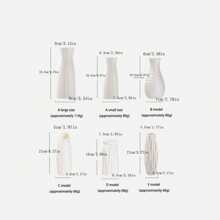 Bulk White Small Conical Shaped Plastic Flower Vase, Damage Resistant, Suitable For Floral Center Pieces, Weddings, Parties, Living Room Decor (Basic) - White - View 4