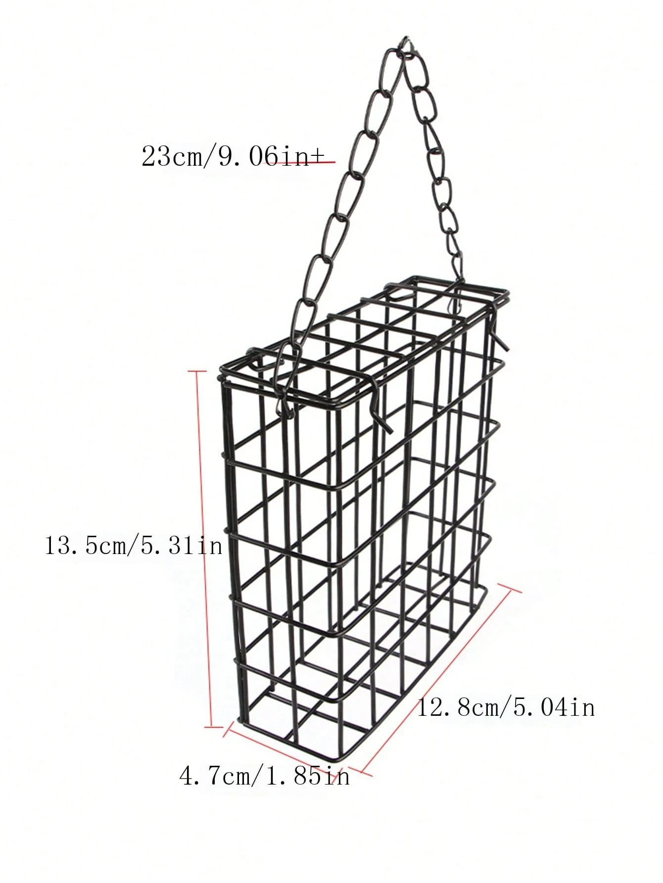 Outdoor Bird Feeder, Square Wire Mesh Bird Cage With Chain For Hanging