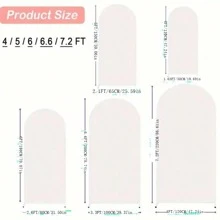 Versatile White Arch Kit Backdrop Polyester Single-Sided For Weddings Birthdays Showers Jungle Animals & Butterfly Theme - White - View 7