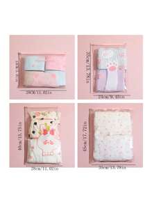 4pcs Waterproof Baby Clothes Storage Bags For Maternity Packing Love Valentine