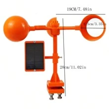 Solar Powered Wind Voice Bird Repeller, Orchard&Farm Pest Bird Deterrent - Model - View 6
