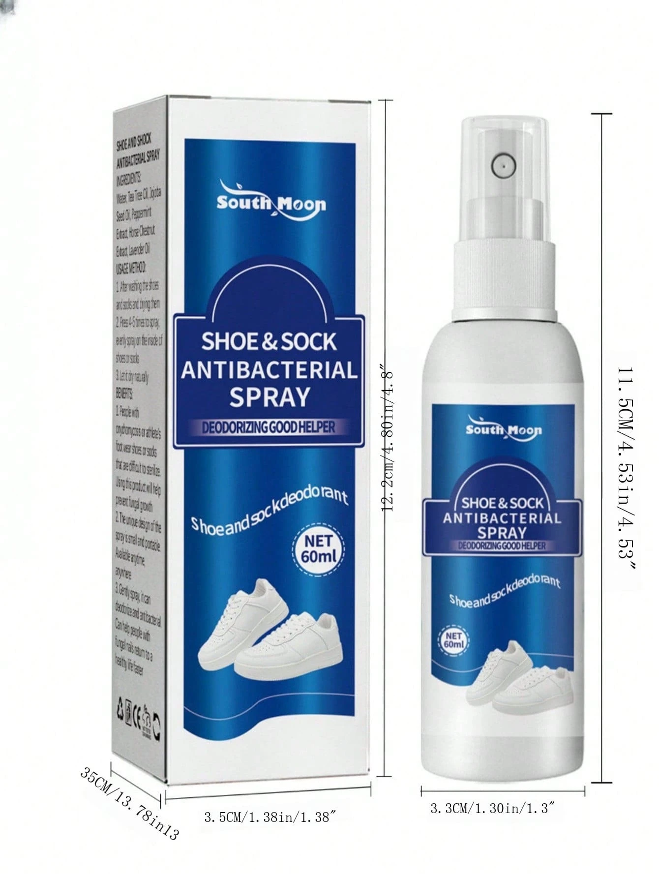 Shoe And Sock Deodorizing Spray Shoe And Sock Cleaning Sweaty Feet Odor