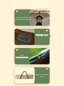 自动户外露营帐篷，便携式可折叠遮阳防水防蚊帐篷，适合旅行 - 金流沙 - 查看 7